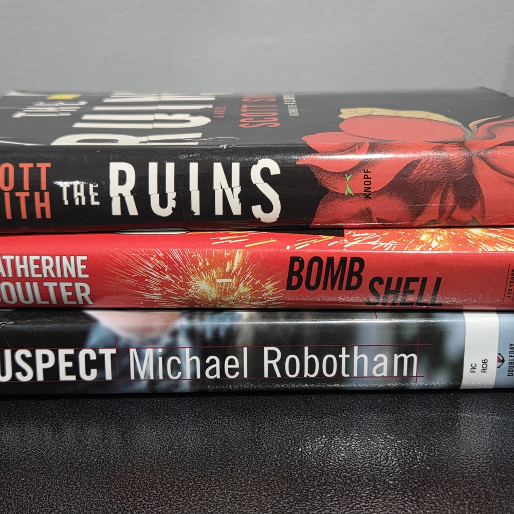 Red and Black Hardcover Books Set